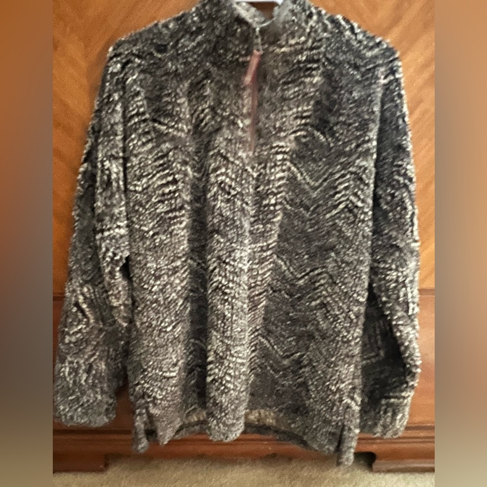 True Grit Sherpa pullover. 1/4 quarter zip.